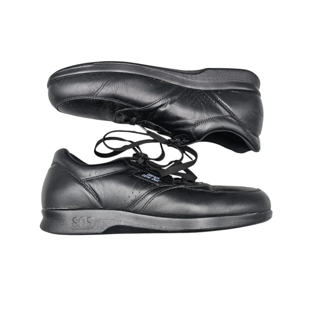 SAS Men's Size 12 N Narrow Time Out Black Leather Walking Comfort Shoes READ